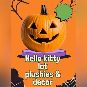 SEE THIS LISTING! Hello kitty and friends Halloween plush and decor lot
